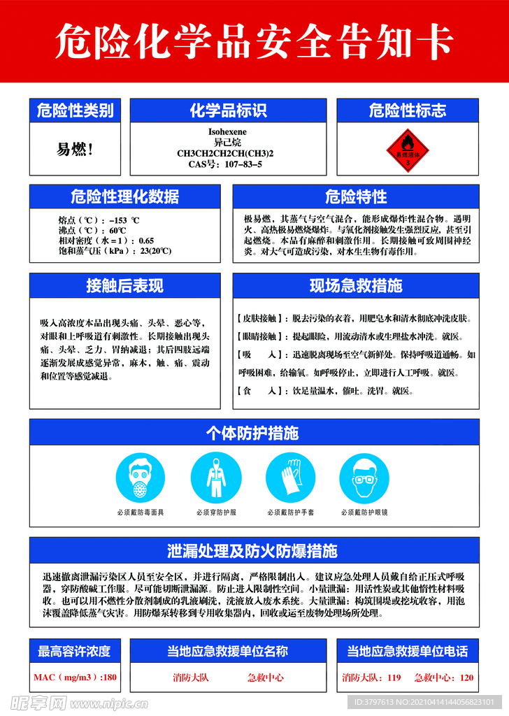 危险化学品安全告知卡