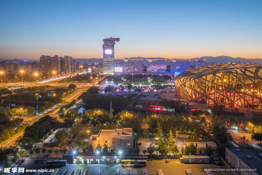 夜色下的城市风景