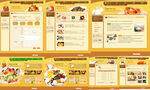 韩版餐饮美食类网站