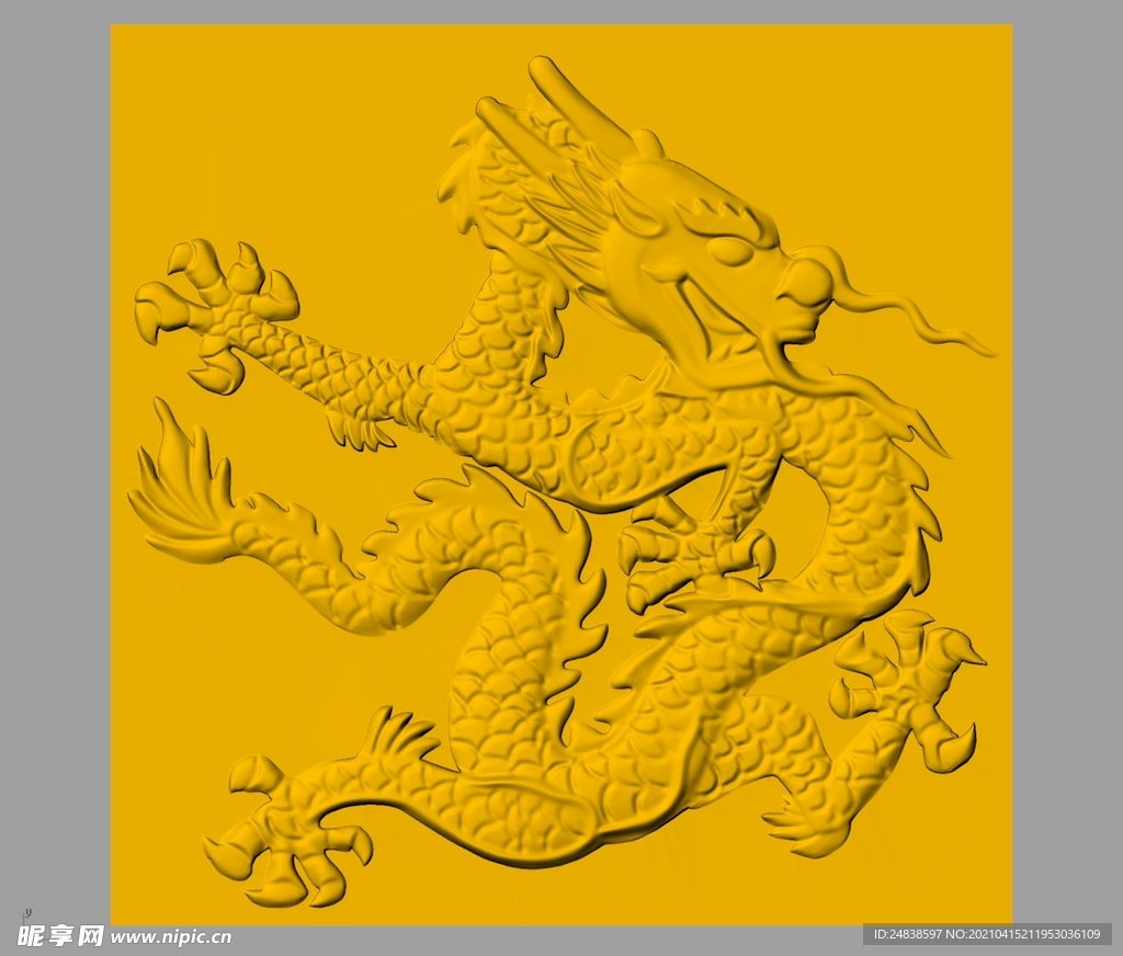 CAD浮雕装饰画立体模型
