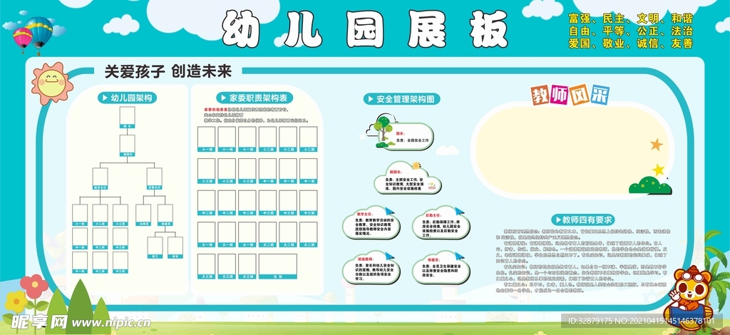 幼儿园简介展板