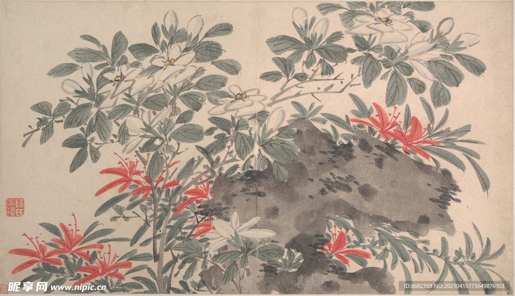 明 陈淳 花卉图
