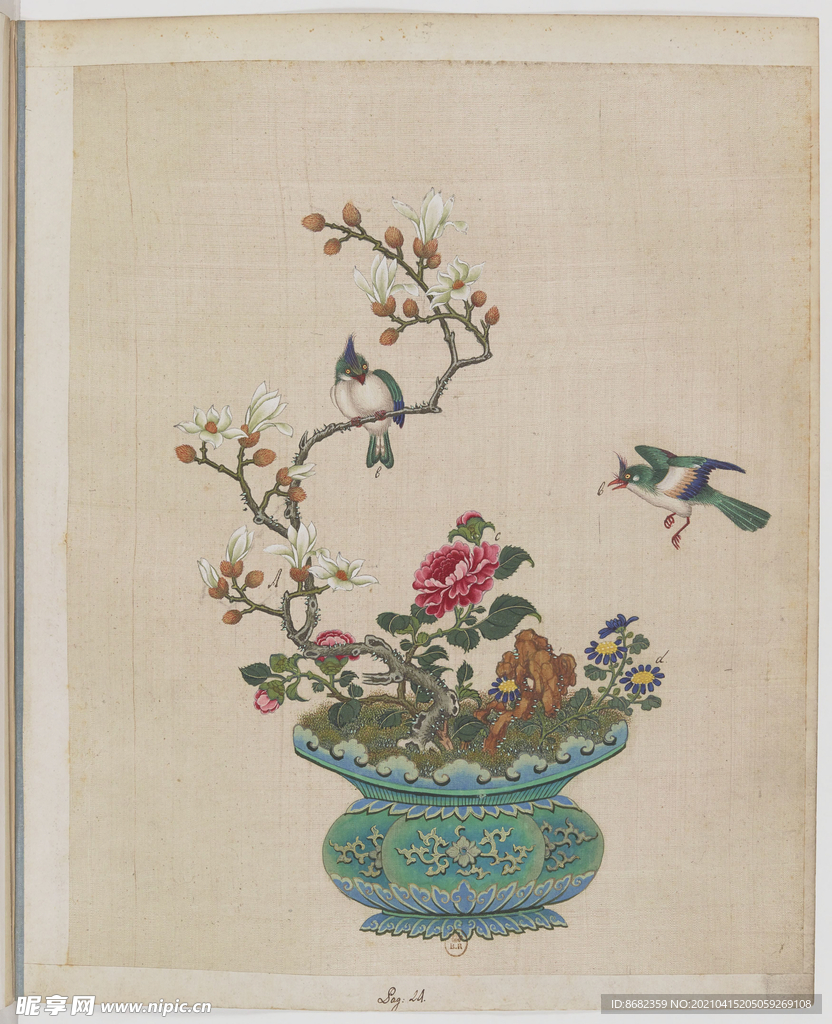 盆景花鸟图册