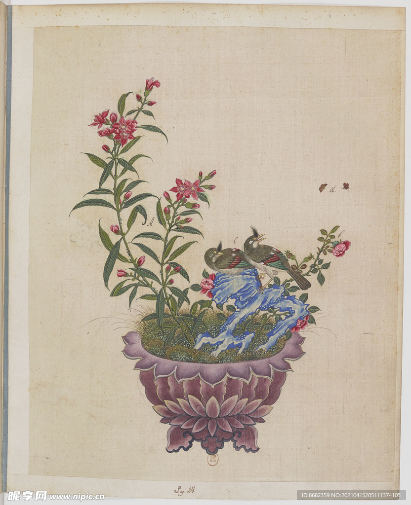 盆景花鸟图册