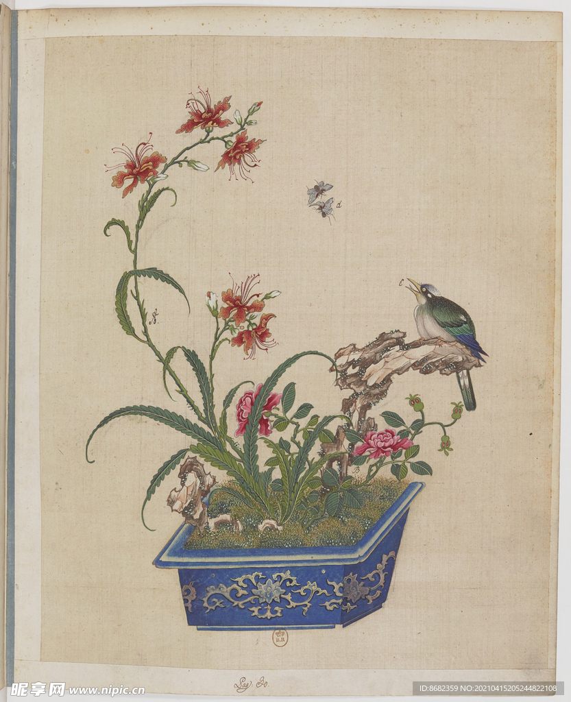 盆景花鸟图册
