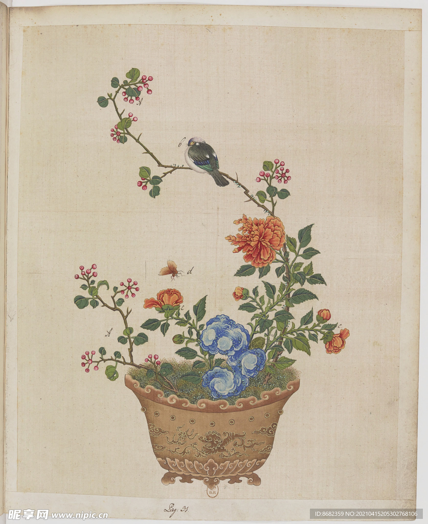 盆景花鸟图册