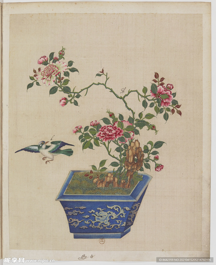 盆景花鸟图册