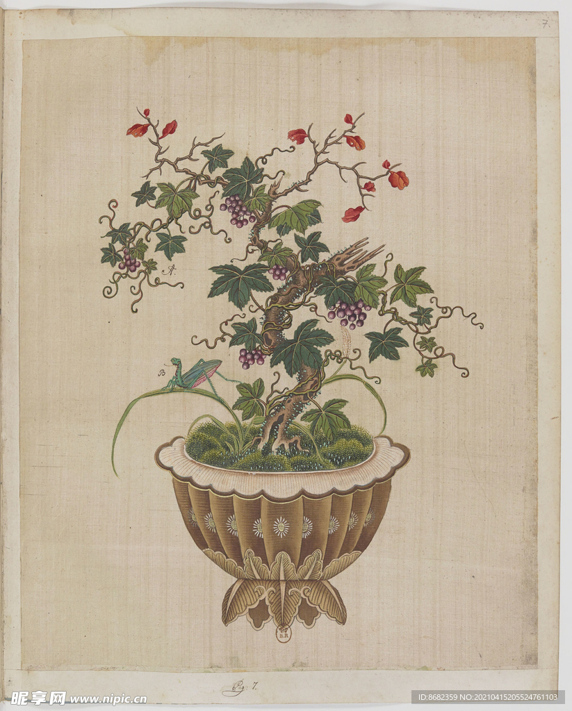 盆景花鸟图册