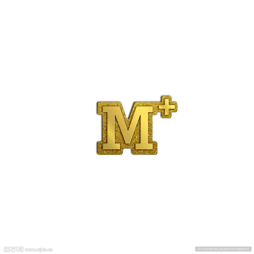 勋章 立体字母M