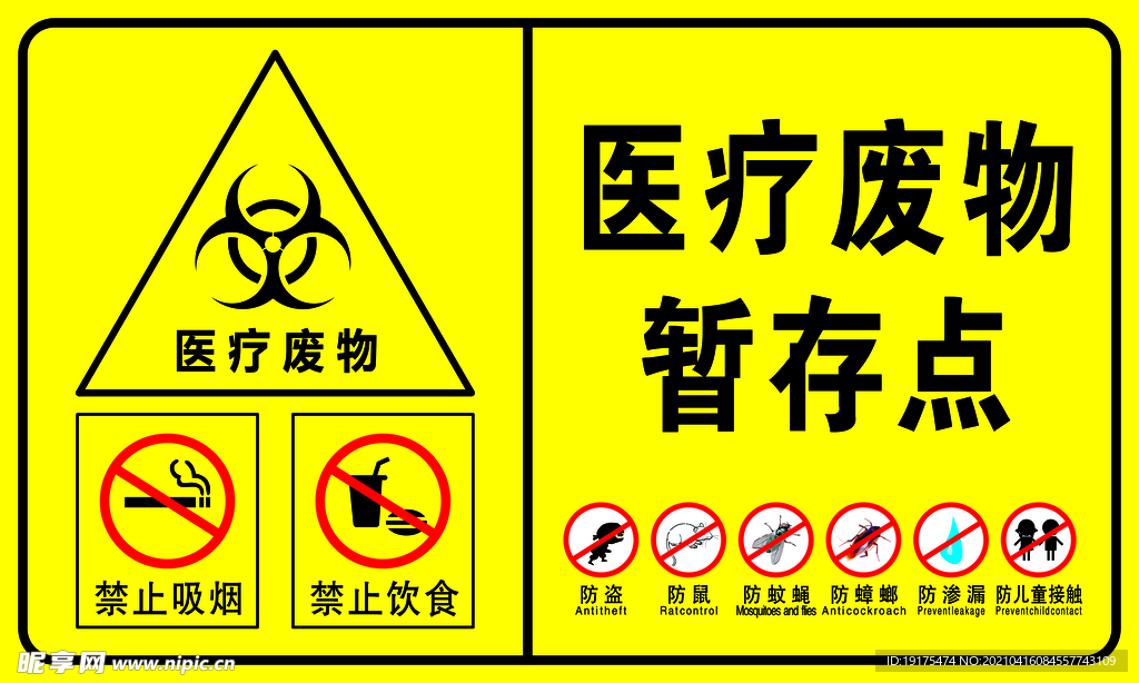 医疗废物牌