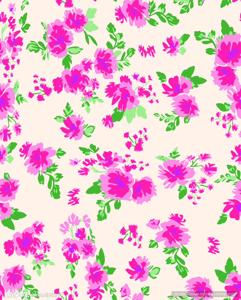 小碎花  红花
