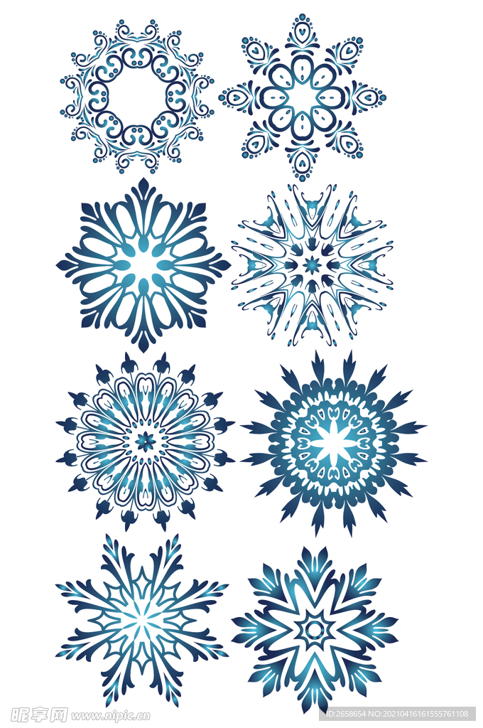雪花矢量图案