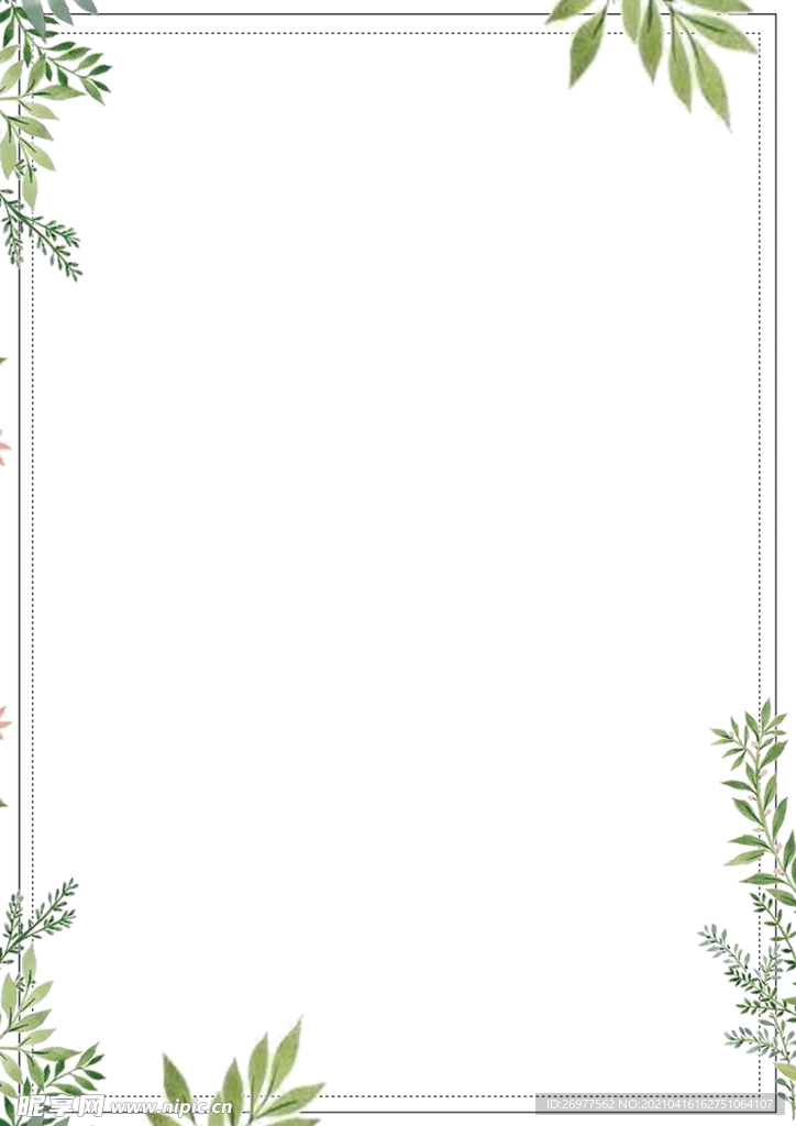 春天海报背景边框