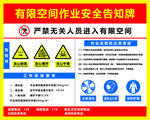有限空间作业安全告知牌