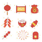新年春节过年元旦图标贴纸图片