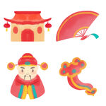 新年春节过年元旦图标贴纸图片