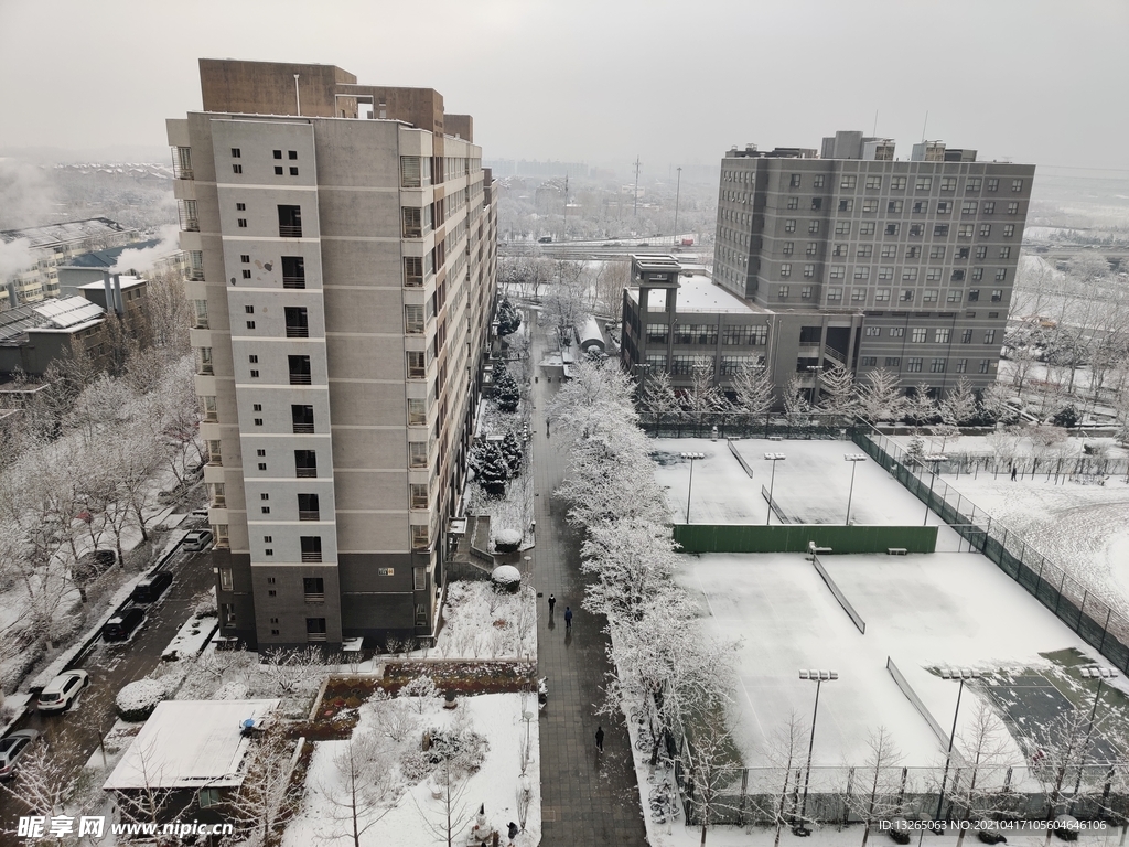 建筑雪景