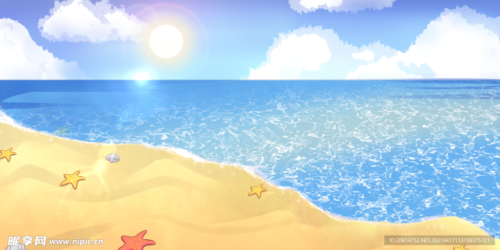 夏日沙滩