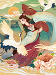 唐仕女中国风海报