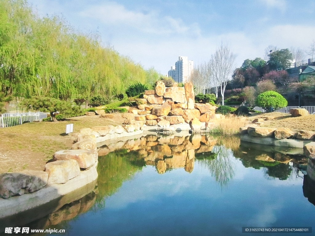 山水图   水景  假山