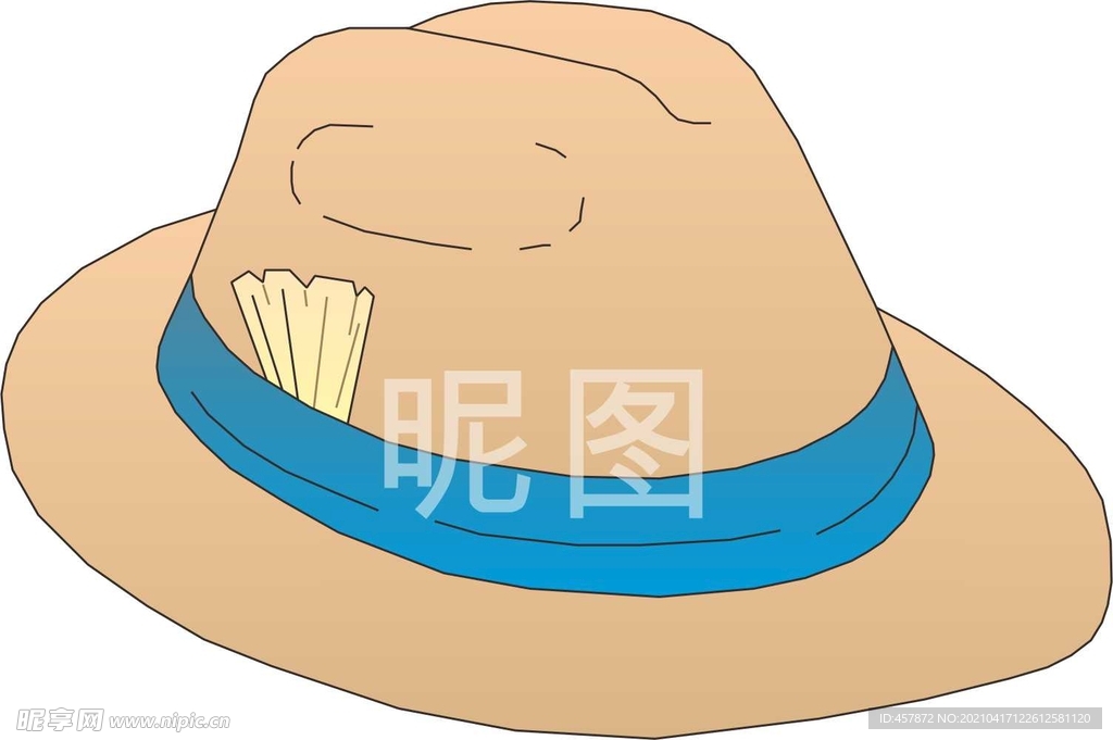 手绘草帽