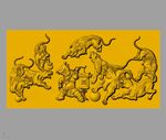 CAD浮雕装饰画立体模型