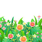 花朵装饰植物花朵装饰绿色插画元