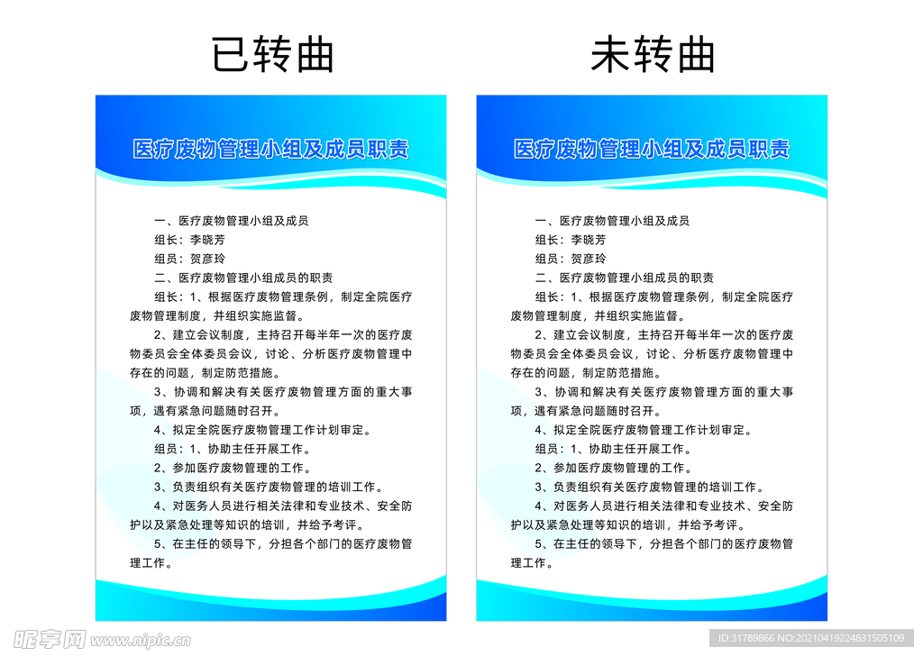 医疗废物管理小组及成员职责