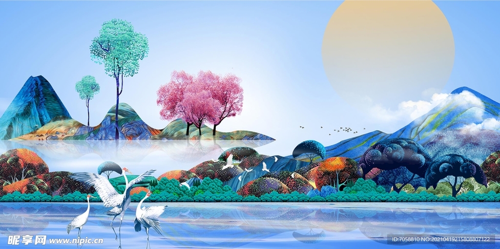 潮流房地产插画广告