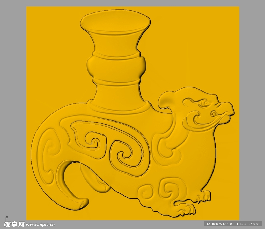 CAD浮雕装饰画立体模型