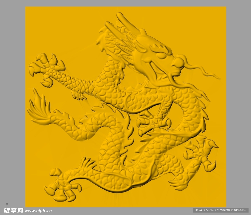 CAD浮雕装饰画立体模型