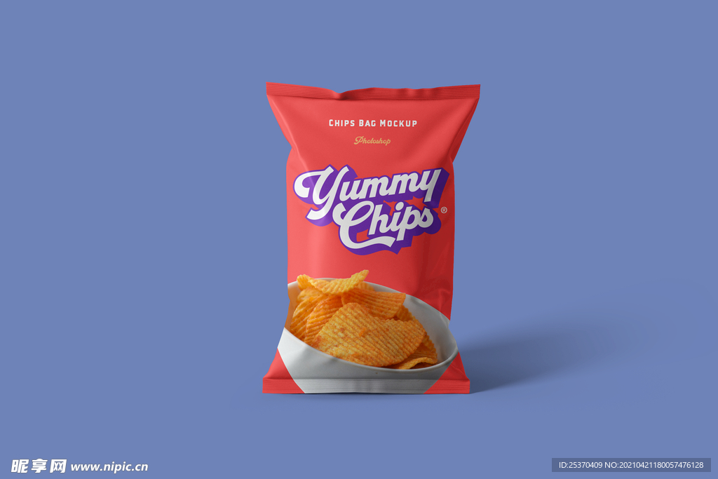 膨化食品智能样机贴图