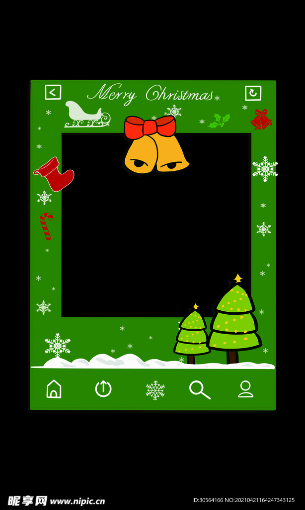 照相框拍照框圣诞节活动海报素材