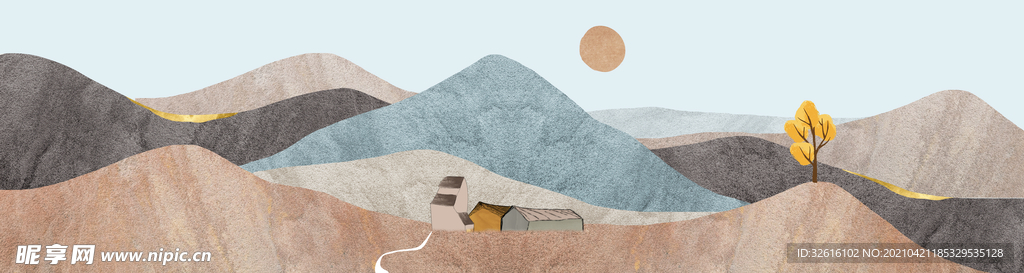抽象山水画