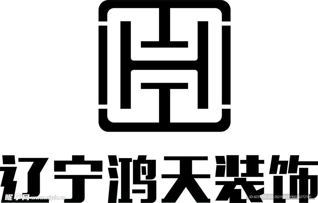 辽宁鸿天装饰logo标志