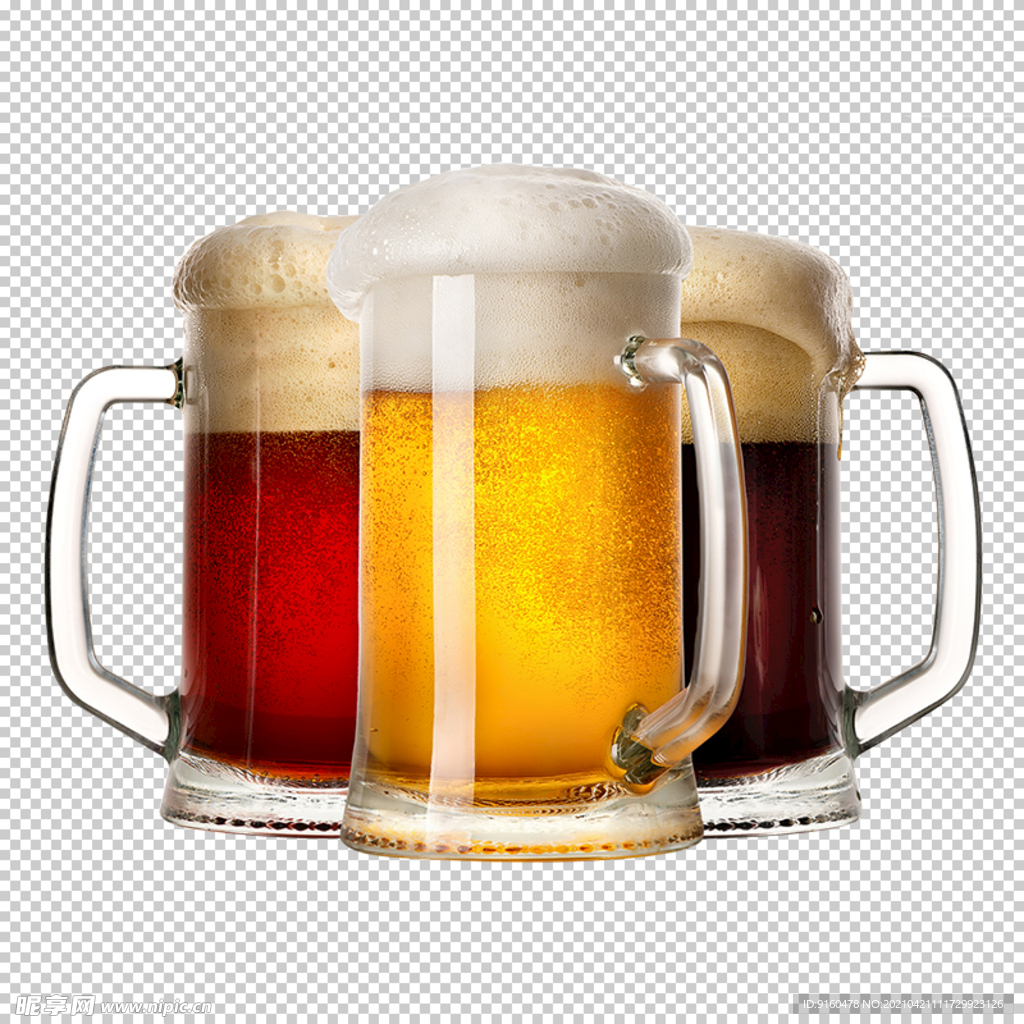 免抠图啤酒杯图片
