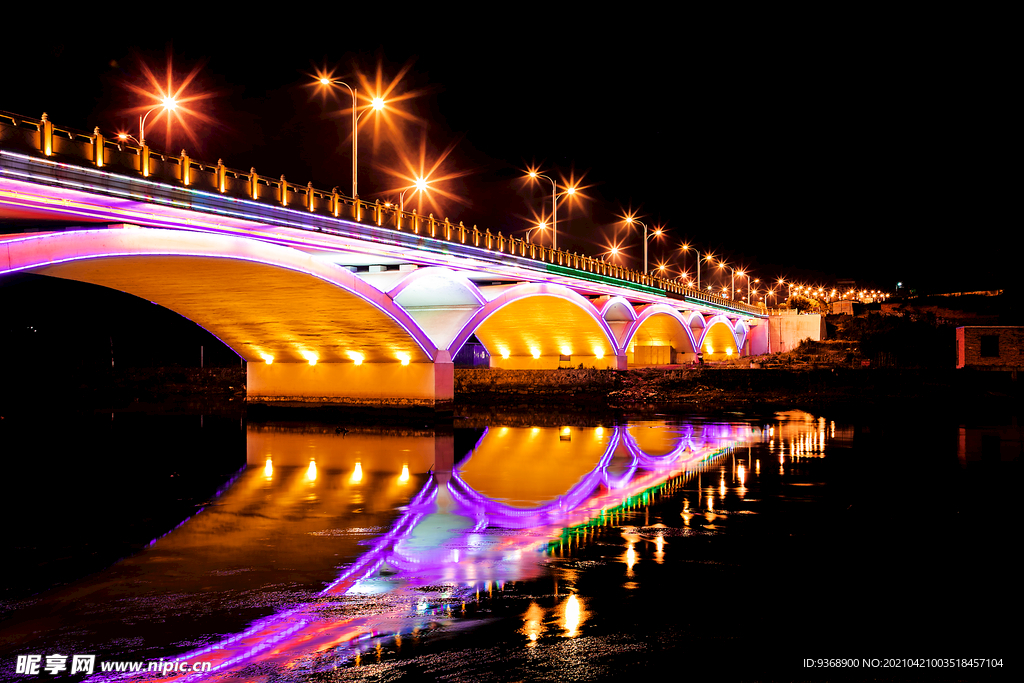 儒林大桥夜景灯光