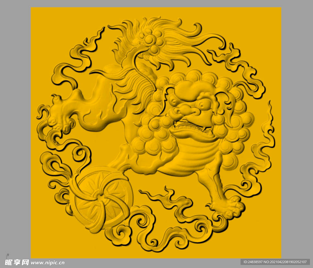 CAD浮雕装饰画立体模型