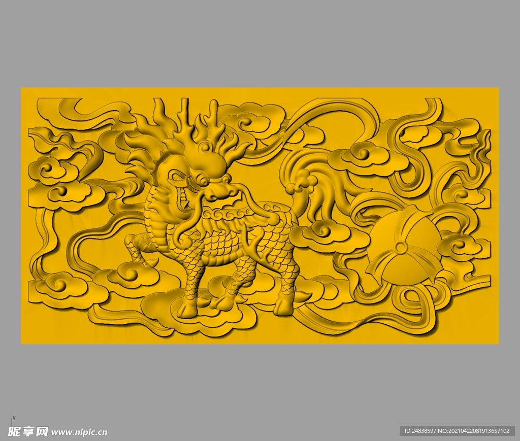 CAD浮雕装饰画立体模型