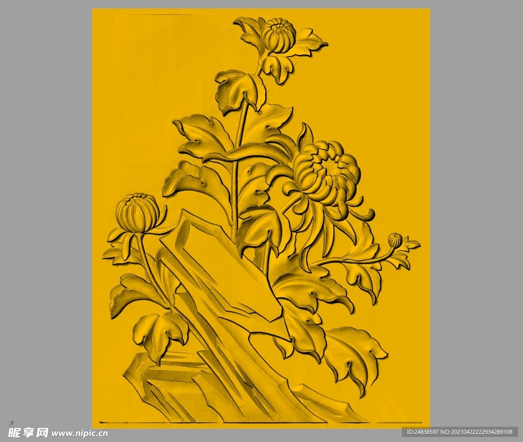 CAD浮雕装饰画立体模型