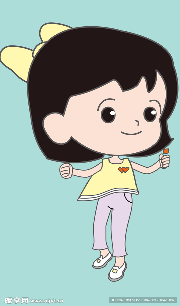 矢量图 小女孩  卡通人物
