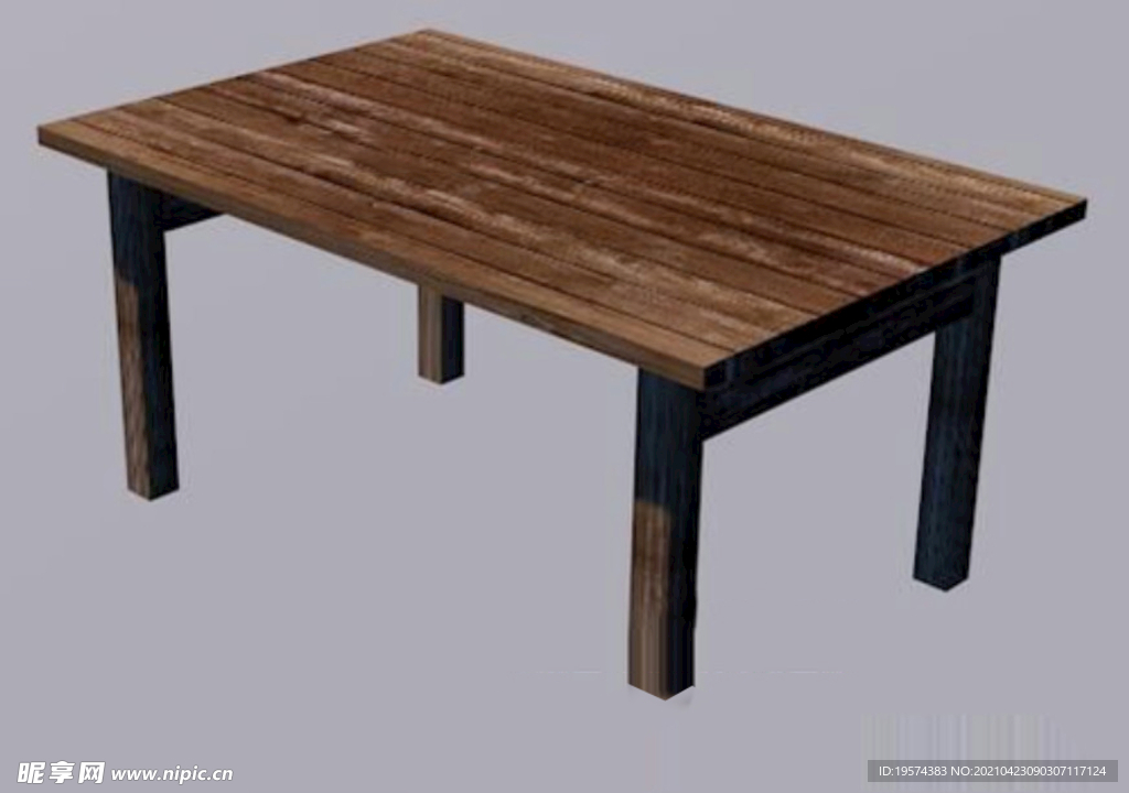 c4d模型实木桌子木质木头木桌