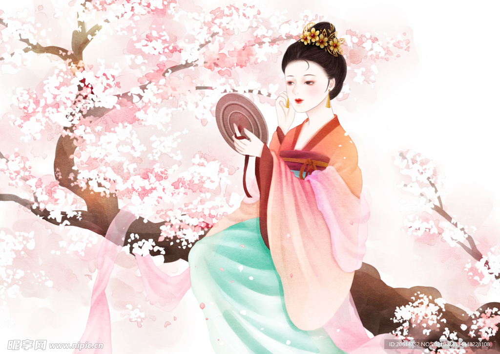 打扮的美女