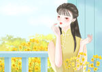 化妆的女子