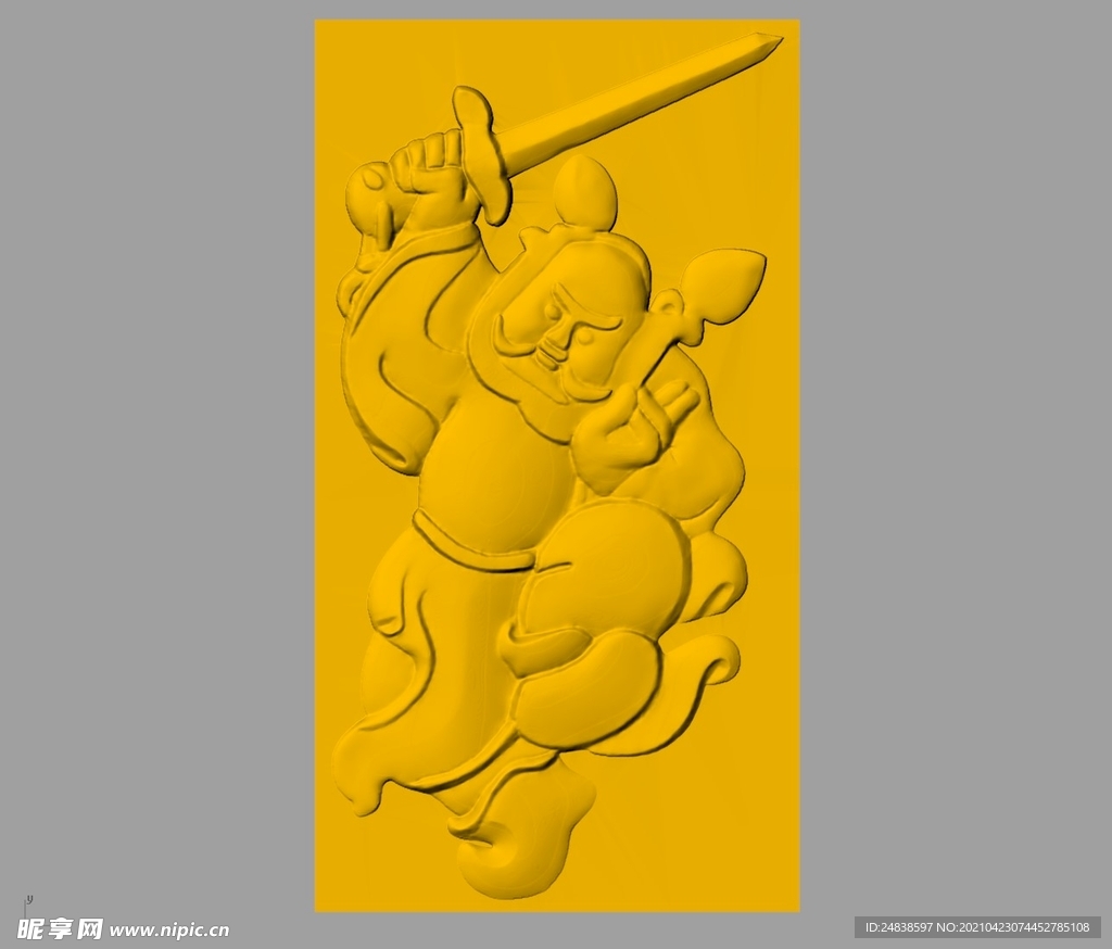 CAD浮雕装饰画立体模型