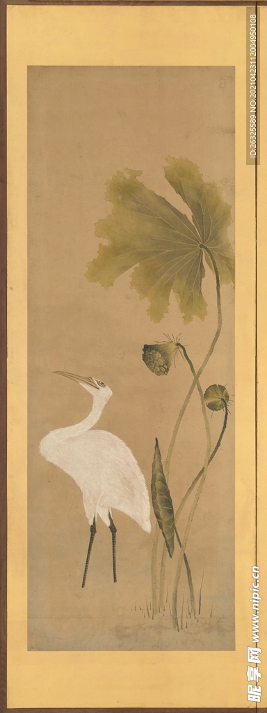 日本 花鸟图屏
