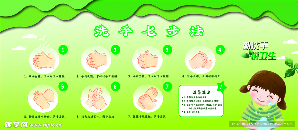 洗手七步法