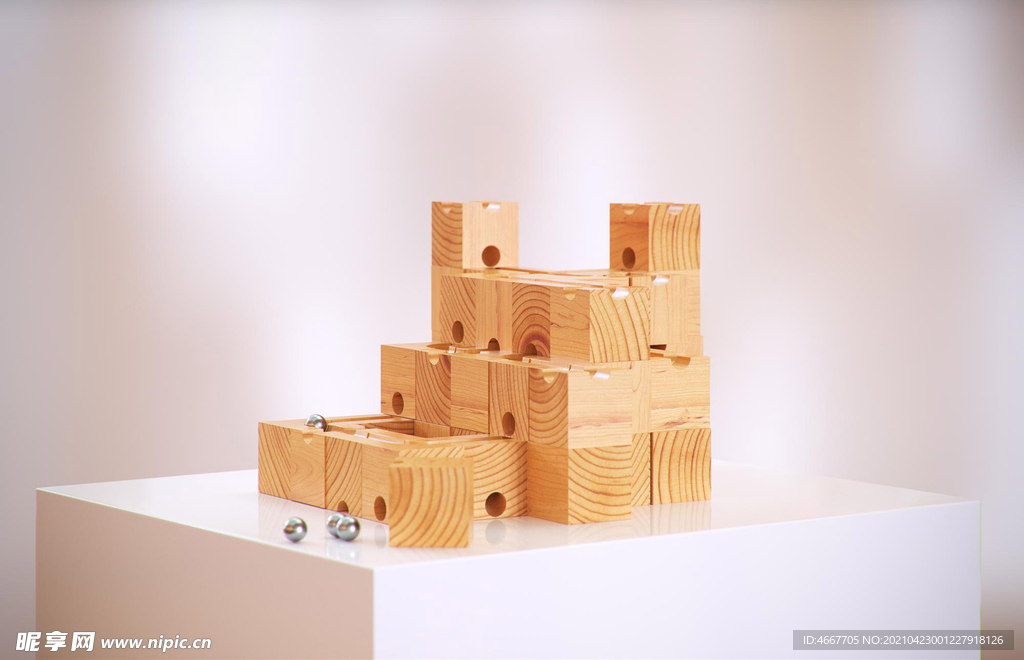 3D积木模型 积木玩具模型  
