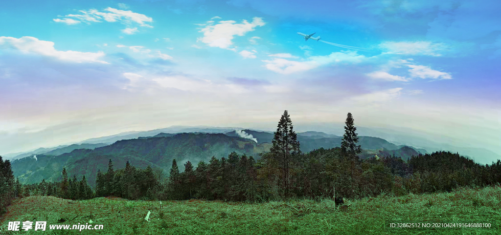 山顶 山坡 自然风景