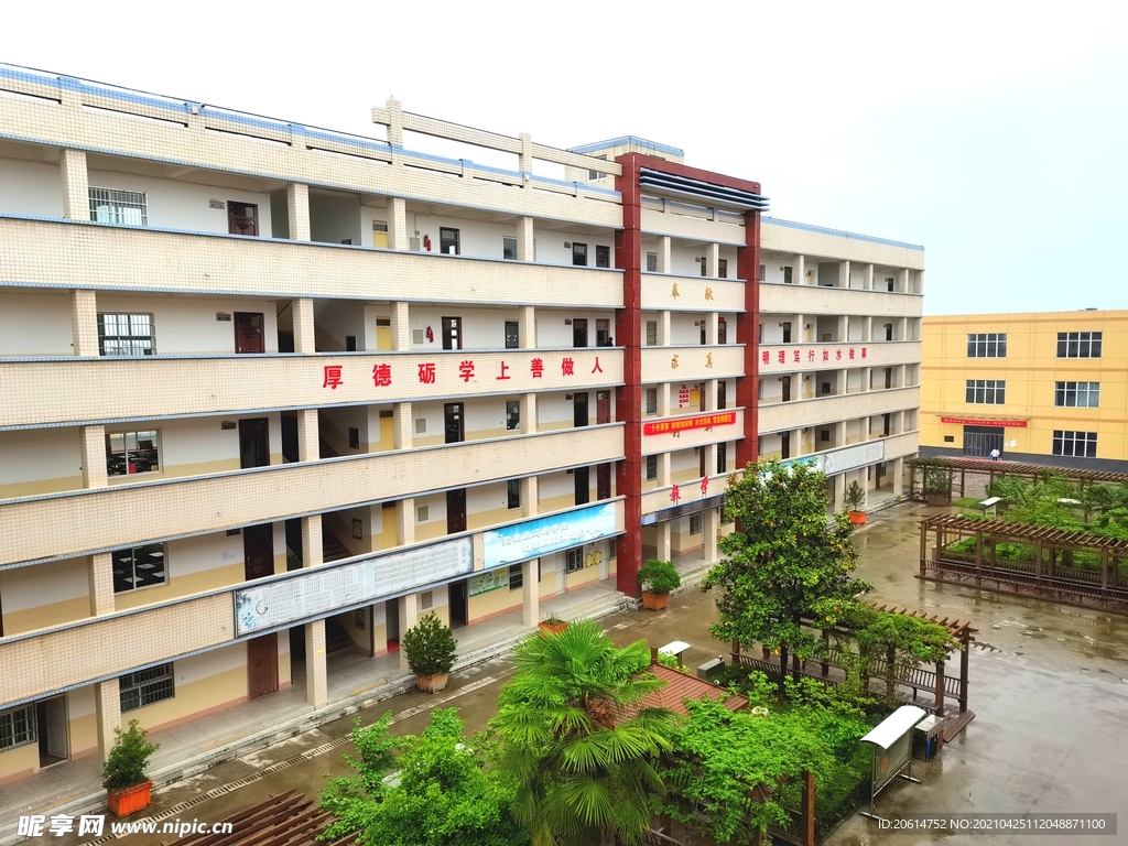 雨天的校园风景